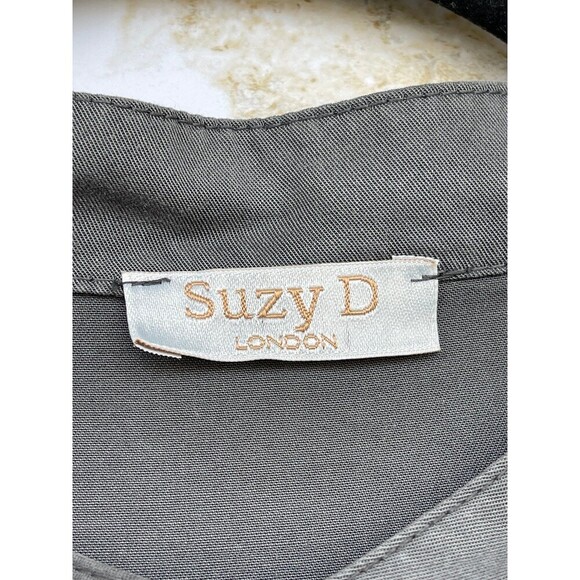 Suzy D London size small tencel jumpsuit made in Italy pewter/gray - Picture 12 of 12